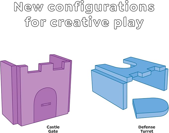 Yourigami Kids and Toddler Play Castle, Playroom Couch Add-On Set, Durable - Image 3