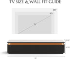 POVISON Fully Assembled 79" Mid-Century Modern TV Stand - Image 6