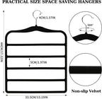 Closet Organizers and Storage, 3 Pack Pants-Hangers-Space-Saving, Velvet Non - Image 9