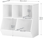 HOOBRO Kids Bookshelf, Bookcase Footboard, 31.5" L Toy Storage Cubby, - Image 3
