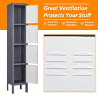 Metal Locker with 5 Doors, 5 Tier Locker Steel Employees Lockers, Tall Steel - Image 4