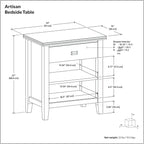 SIMPLIHOME Artisan Bedside Table - Image 2