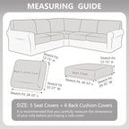 Arfntevss Sectional Couch Covers L Shape Couch Cushion Covers Slipcovers Fitted - Image 3