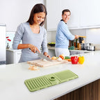 Faucet Mat for Kitchen Sink, 2024 Upgrade Faucet Guard Draining Mat Silicone - Image 6