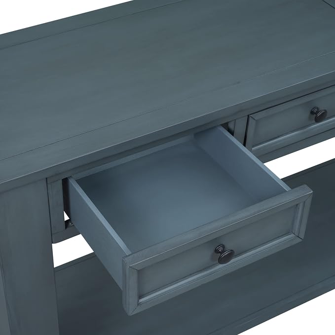 LKTART Solid Wood Console Table, Long Sofa Table Entryway Table - Image 9