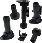 Jiozermi 4 Pack Black Plastic Cabinet Legs, Adjustable Furniture Feet - Image 3