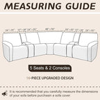 Arfntevss Sectional Recliner Couch Covers Velvet Washable Corner Sectional Sofa - Image 2