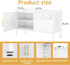 Tokawa Metal Storage Cabinet, 2-Door Short Locker Cabinets - Image 2