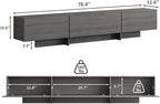 76.4'' Modern TV Stand for Living Room, Mid Century Modern TV Console, - Image 2