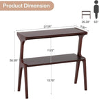 Solid Wood End Table, 2-Tier Side Table - Image 2