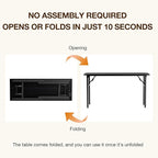 TEMI Long Computer Desk Folding Table - Image 4