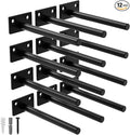 LEOPO 12-Pack 10 inch Floating Shelf Brackets, Hidden Shelf Bracket by FinestHomeDecor