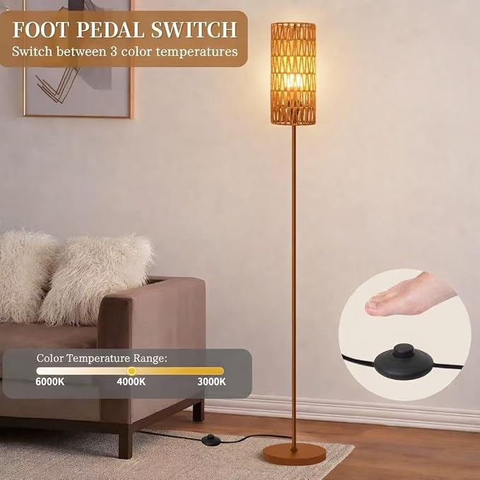 Ruiever Floor Lamp for Living Room, Farmhouse Floor lamp, Modern Standing lamp - Image 4