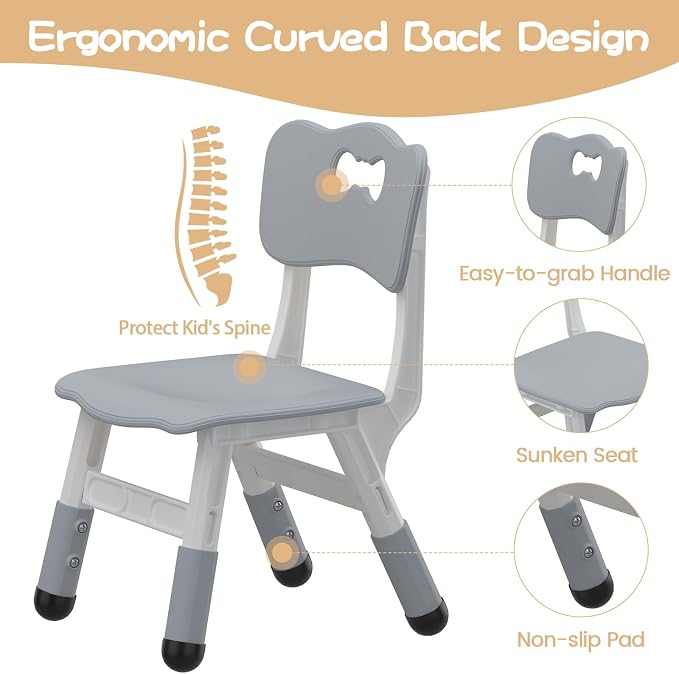 GAOMON Kids Table and 2 Chairs Set - Image 7