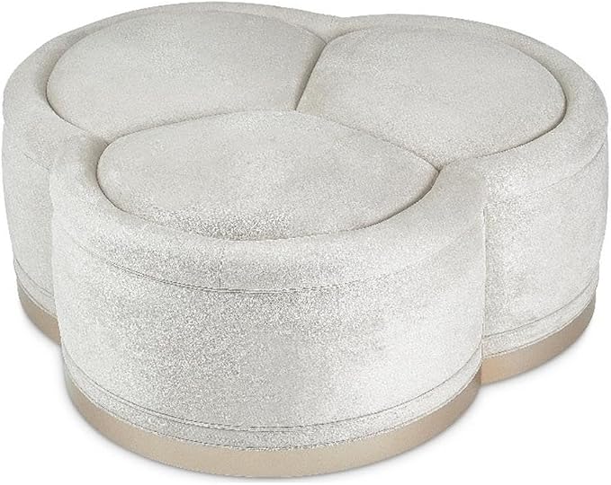 MICHAEL AMINI Malibu Crest Faux-Suede Cocktail Ottoman by Michael+Amini