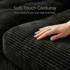 85" Corduroy 3 Seater Sofa in a Box, High-Density Foam Couch, No Assembly - Image 5