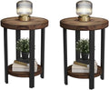 Alaterre Furniture Pomona Living Room Set of 2 Solid Wood Small Round End Tables by AlaterreFurniture