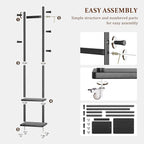 Solid Wood Coat Rack Freestanding Clothing Rack - Image 6