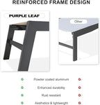 PURPLE LEAF Outdoor Patio Chaise Lounge Set of 2 Aluminum Lounge Chair - Image 5