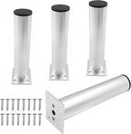 Set of 4 Aluminum Alloy Furniture Legs 7 Inch Height, 1.5 Inch Diameter by Kyuionty