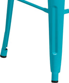 Flash Furniture Kai Commercial Grade 4 Pack 30" High Backless Crystal Teal-Blue - Image 9