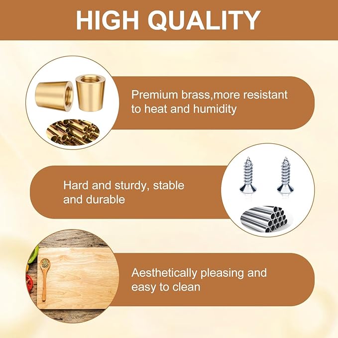 Brass Cutting Board Feet，Chopping Board Feet Set - Image 3