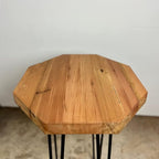 Modern Timber Craft Reclaimed Wood Hairpin Leg Table | 16" Rustic Small - Image 4