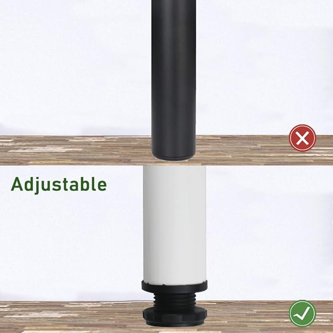 QLLY 28 inch Adjustable Metal Desk Legs, Heavy Duty Furniture Table Legs - Image 5