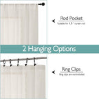 Chyhomenyc Semi Sheer Curtains 84 Inches Long 2 Panels Set, Light Filtering - Image 4