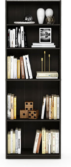 Furinno Jaya Book Shelf, 5-Tier Bookshelf, Tall Standing Bookcase - Image 6