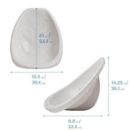 ECR4Kids Plastic Leaf Scoop Floor Rocker Seat, Classroom Furniture, Light Grey - Image 3