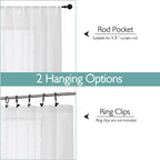 Chyhomenyc Semi Sheer Curtains 63 Inch Length 2 Panels - Image 4
