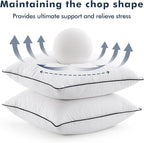 MIULEE Goose Feather Down 22x22 Pillow Insert Set of 2 - Image 6