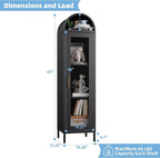 METAN Tall Metal Arched Display Cabinet - Image 2
