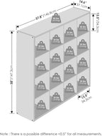 Furinno Simple Cube Storage Organizer, 16-Cube Display Shelf, Open Back - Image 3