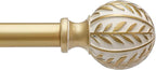 QDWIS Gold Curtain Rods for Windows 48 to 84 inch, Rustic Decorative Drapery by Unknown