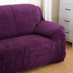 vctops 1-Piece Velvet Plush Stretch Loveseat Sofa Slipcover - Image 3