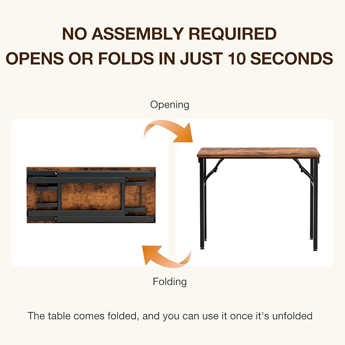 TEMI Small Computer Desk Folding Table - Image 4