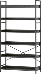 HCHQHS Bookshelf, Adjustable Industrial Bookcase, Vertical Tall Book Shelf by HCHQHS