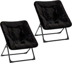 Comfy Saucer Chair for Adults, Soft Faux Fur Bedroom Chair, Accent Dorm Chairs by MordchilHF