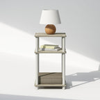 Furinno Just 3-Tier Turn-N-Tube Open Storage Nightstand, Plastic Poles - Image 4