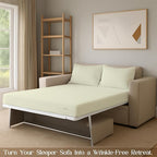 Sleeper Sofa Bed Sheet, 100% Cotton 400 Thread Count, 4 Piece Set, Deep Pocket - Image 8