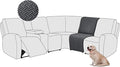 ALIECOM 100% Waterproof Recliner Sectional Couch Covers L Shape Stretch Corner by ALIECOM