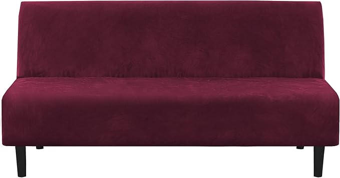 H.VERSAILTEX Real Velvet Futon Cover Armless Sofa Covers Sofa Bed Covers by HVERSAILTEX