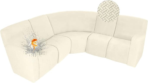 ALIECOM 100% Waterproof Recliner Sectional Couch Covers L Shape Stretch Corner by ALIECOM