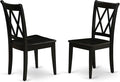 East West Furniture CLC-BLK-W Clarksville Dining Chairs by EastWestFurniture
