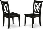 East West Furniture CLC-BLK-W Clarksville Dining Chairs by EastWestFurniture