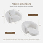 SICOTAS 49.9" Curved Convertible Sofa Couch Bed - Image 2