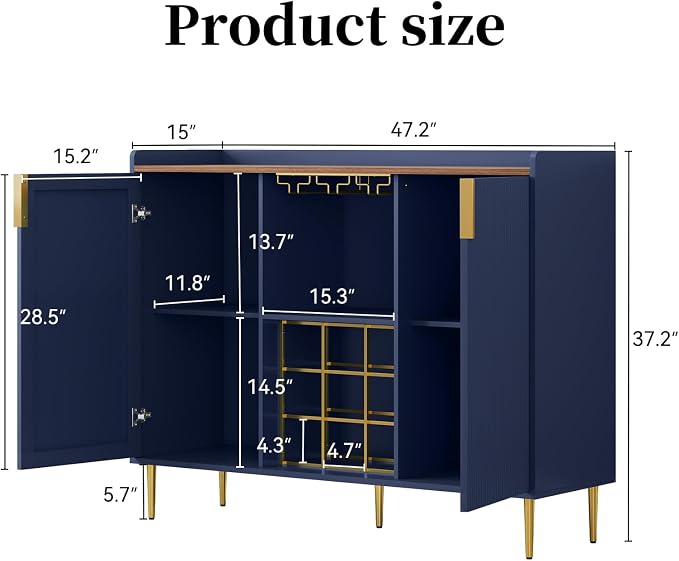 ARTPOWER 48" Wine Bar Cabinet - Image 2