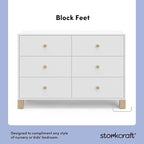 Storkcraft California 6-Drawer Double Dresser - Image 5